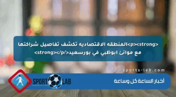 <p><strong>المنطقة الاقتصادية تكشف تفاصيل شراكتها مع موانئ أبوظبي في بورسعيد</strong></p>